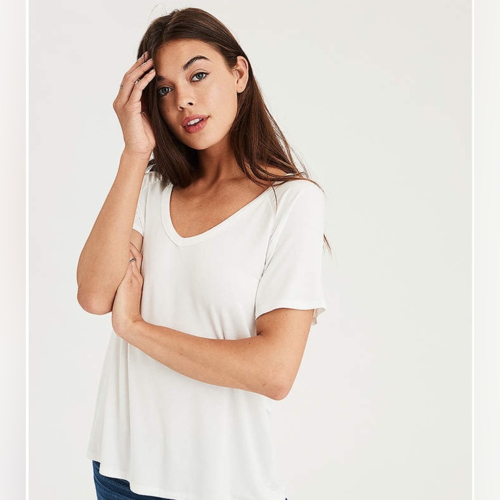 American Eagle Outfitters Soft & Sexy White Shirt